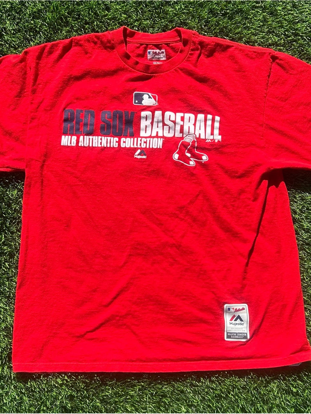 Majestic Red Boston Red Sox Baseball Tee